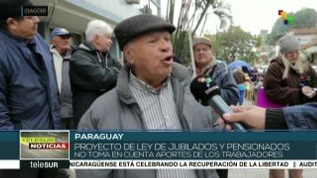 Paraguay: convocan protesta contra ley de jubilaciones este jueves
