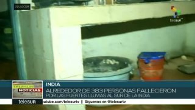Inundaciones en India dejan al menos 383 muertos y miles de afectados