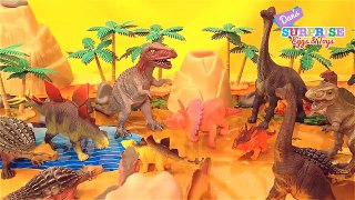 LEARN DINOSAUR NAMES with 40 pieces dinosaur play set 恐竜の名前 Nomes de dinossauros Does your