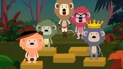 Five Big Lions | Nursery Rhymes For Toddlers | Cartoon Videos For Children | Kids Tv