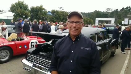 Live with Leslie Kendall participating in this morning's Pebble Beach Tour d'elegance in a 1948 Tucker from the Petersen Automotive Museum.