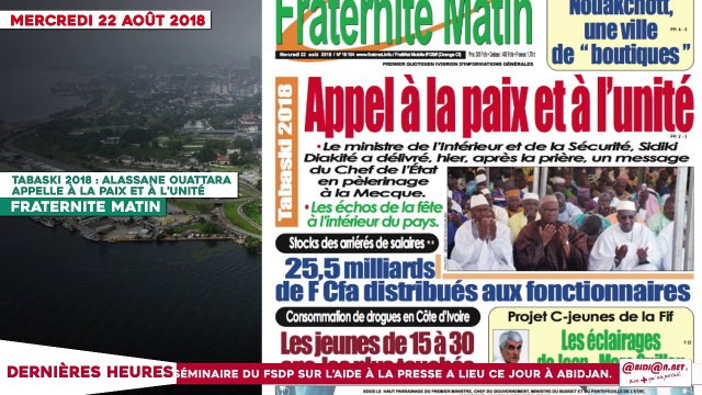 Le Titrologue du 22 Août 2018 : Dah Sansan, l’appel de Daoukro est l’arnaque politique du siècle
