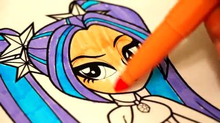 Equestria Girls My Little Pony :MLP: Arts for kids : Rainbow Rocks! How to color Aria Blaz