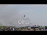 Ora News - Fier, helikopteri i FA ndërhyn për shuarjen e zjarrit në pyllin e Semanit