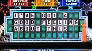 A contestant solves the Wheel of Fortune phrase with only one letter