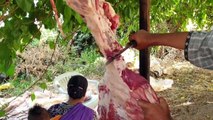 طريقة تقطيع لحم الخروف بطريقة لالة حادة
