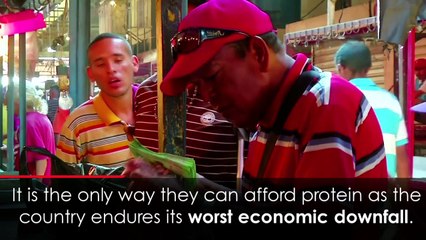 Desperate Venezuelans buy spoiled meat amid blackouts