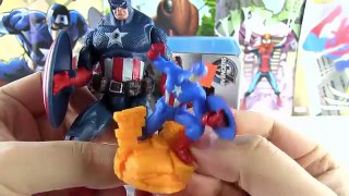 Captain America DEV Sürpriz Yumurta Açma Oyun Hamuru Marvel Halo Justice League Oyuncak Ab