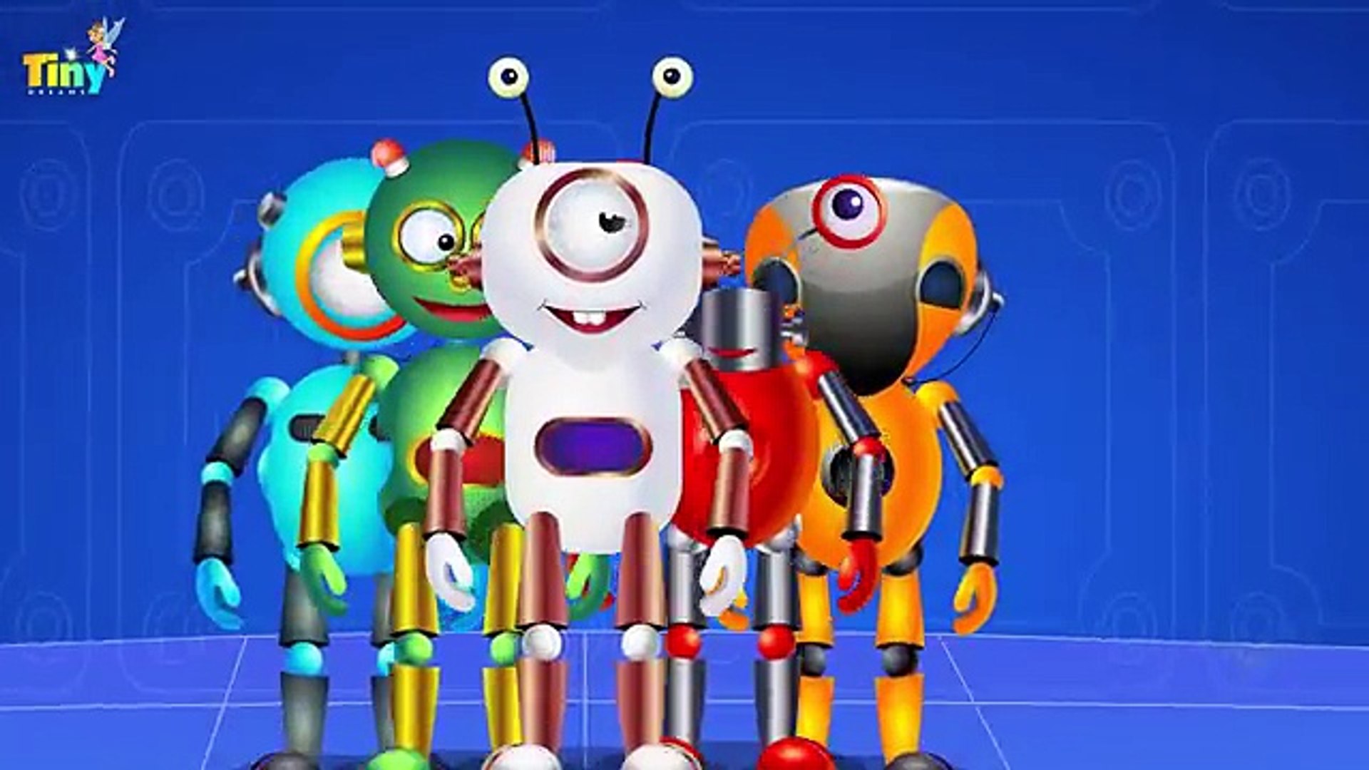 Five Little Robots Jumping On The Bed | Nursery Rhymes For Kids | Kids Song  – Видео Dailymotion