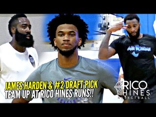 James Harden & #2 Pick Marvin Bagley III TEAM UP at Rico Hines Runs! Andre Drummond Looking Scary!