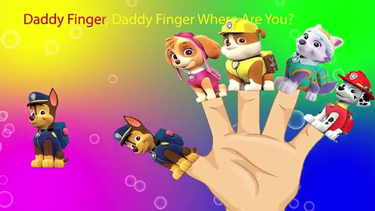 Paw Patrol Finger Family Songs | Chase, Rubble, Skye, Marshall | Nursery Rhymes and more