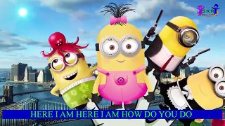 Minions Finger Family Rhyme || Animals Cartoon Children Nursery Rhymes Collection