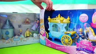 Cinderella MagiClip ! Toys and Dolls Fun Playing with Carriage and Mini Castle Playset