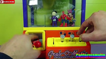 Surprise Toys Claw Machine Game Challenge Spider Man Super Mario Teletubbies Mickey & Minn