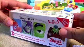 NEW Disney Pixar Surprise Eggs Finding Nemo, Monsters Inc., Toy Story same as Kinder Huevo