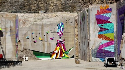 Street art brings colour to Bourgogne quarry