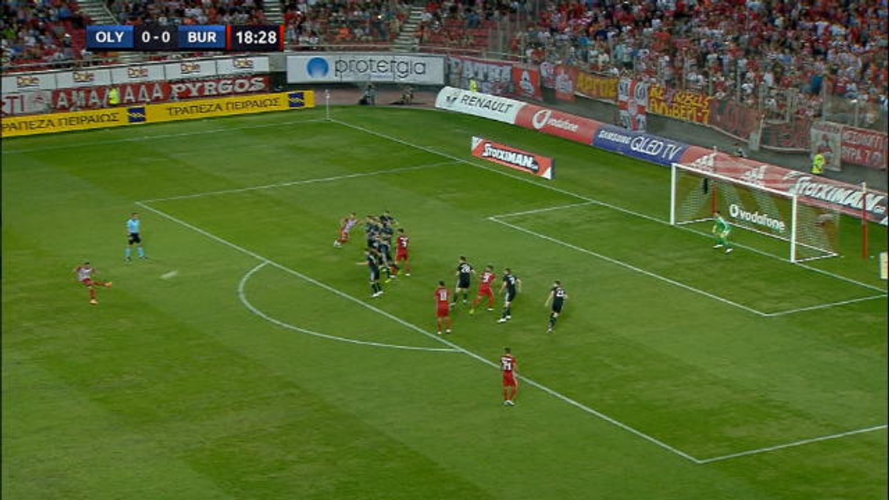 Ligue Europa - Le coup franc parfait de Fortounis pour lancer l'Olympiakos