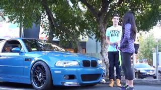 TEEN PICKING UP GIRLS IN A BMW!