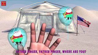 PEPPA PIG TEEN TITANS GO BALLOON Finger Family | Nursery Rhymes for Children | 3D Animatio
