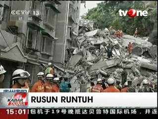 Rumah Susun 9 Lantai di China Runtuh