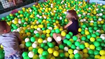 Fun Playground with BALLS, Indoor Play Place for kids with slides, trampoline and lots of