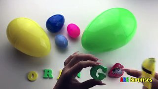 ABC SURPRISES EGG Learn to spell colors disney planes Dusty Orange Ball chocolate surprise