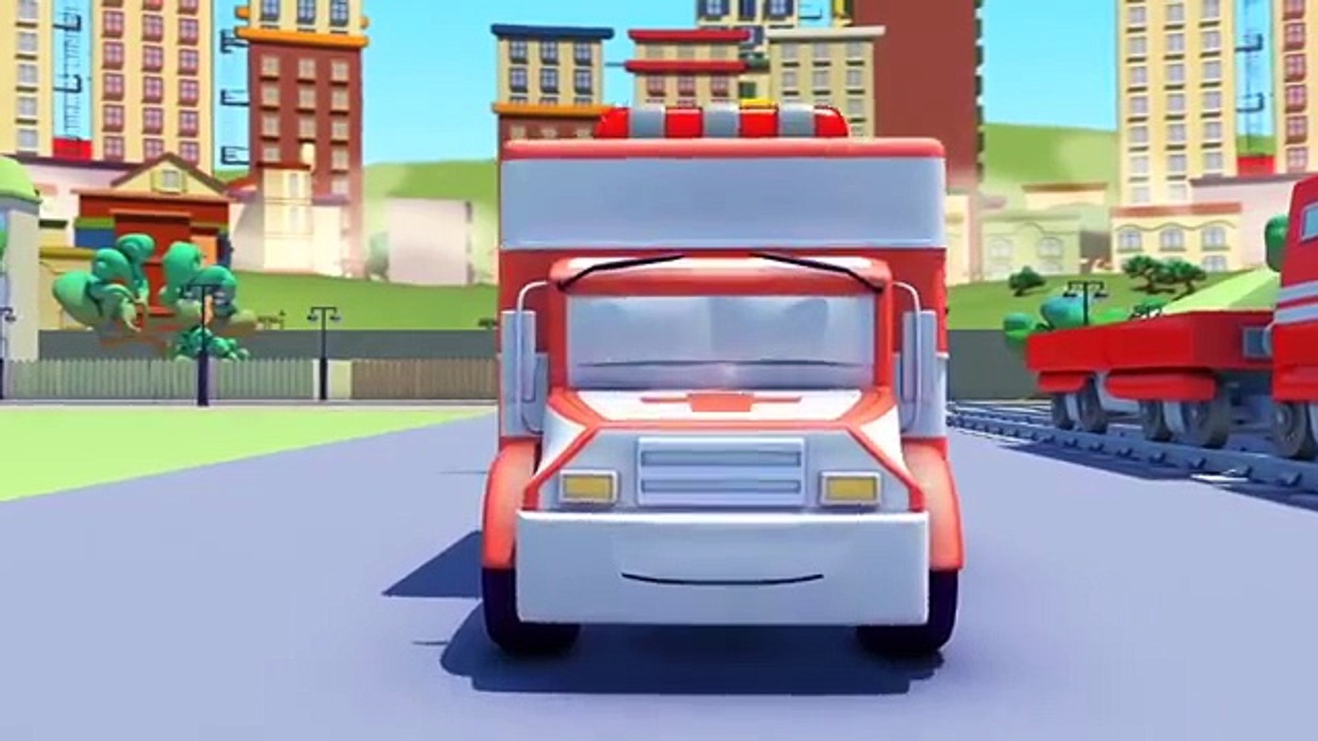 Trenuletul Troy si Ambulanta în Orasul Masinilor| masini si camioane,  desene pentru copii - Dailymotion Video