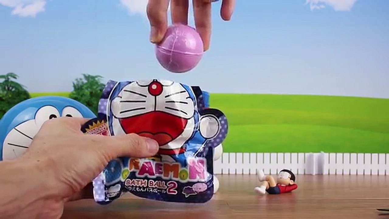Doraemon toy Bath ball Surprise Egg ドラえもん おもちゃ バスボール doremon Đồ chơi trẻ em 도라에몽 장난감