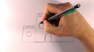 How to Draw a Cartoon Sandcastle