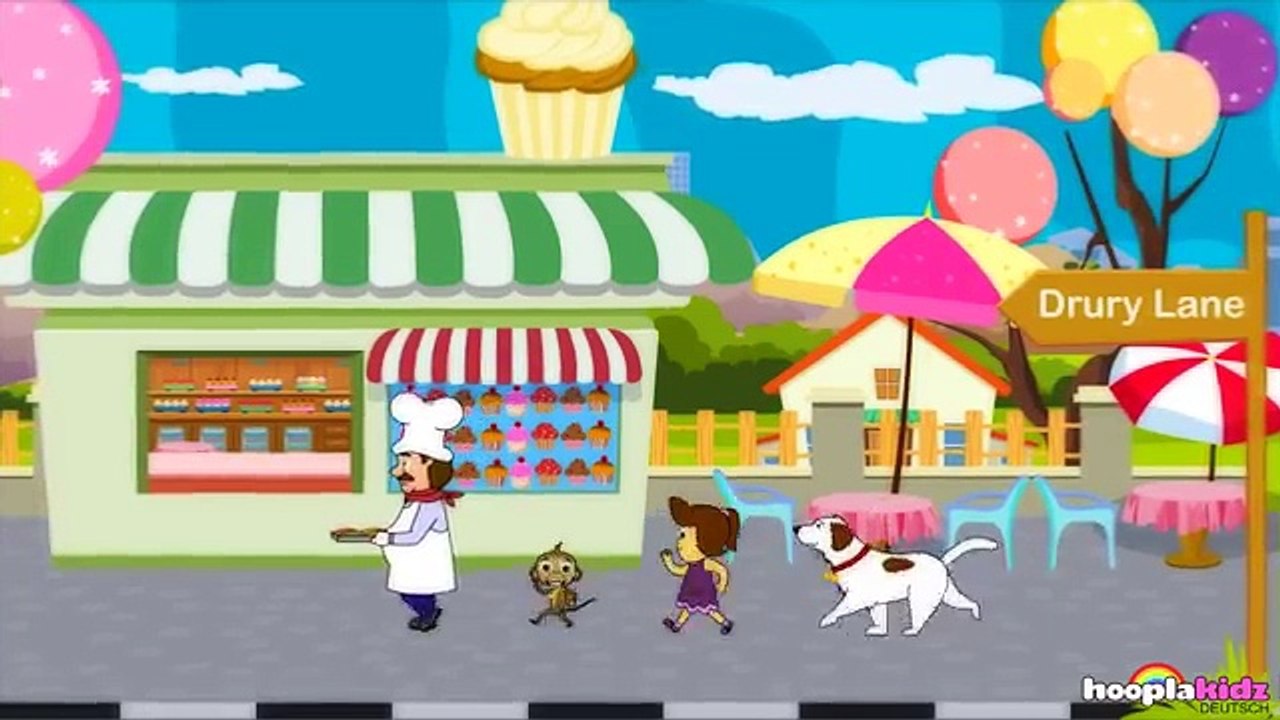 Kinderlieder Muffin Man Backe, Backe Kuchen | Deutsch Kinderlied by HooplaKidz Deutsch