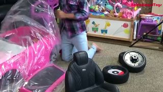 Pink Mercedes S63 AMG Kids Ride On Car SURPRISE UNBOXING & Assembly 12V Test Drive Park Pl