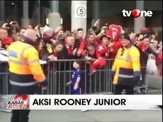 Kocaknya Anak Rooney Berlagak Bak Bintang MU