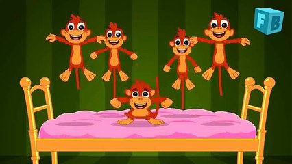 Five Little Monkeys Jumping On The Bed | Children Nursery Rhyme | Flickbox Kids Songs