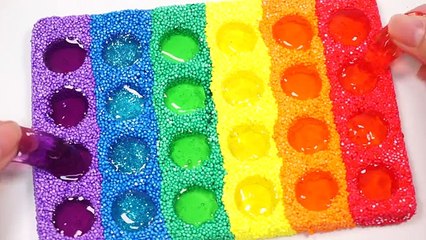 DIY How To Make Colors Mini Dot Foam Clay Slime