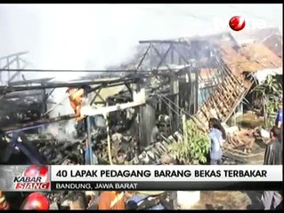 40 Lapak Pedagang Barang Bekas di Bandung Ludes Terbakar