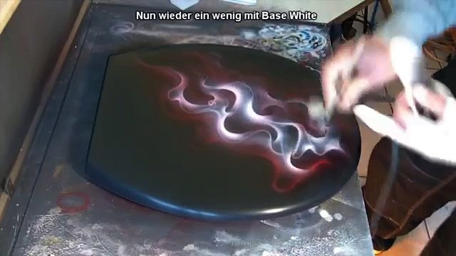 Airbrush Trueflames Tutorial Speedpainting Anleitung WC Sitz Design SK Brush