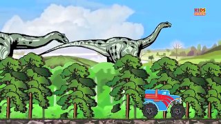 Monster Truck | Monster Truck In Dinosaur Land | Dinosaur World | Car Chase