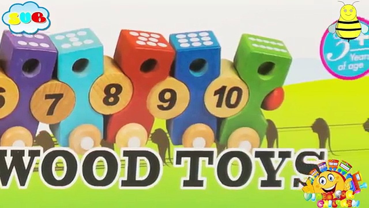 Wood Toys Educational Train Numbers 1 to 10