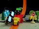 Thomas the Tank Engine wooden trains crash into town, in Slow Motion!