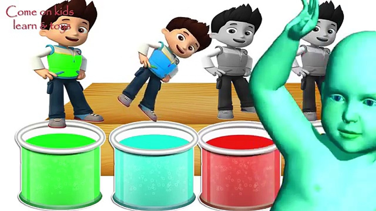 Ryder Paw Patrol Bathing Colors Fun | Colors for Children to Learn with Ryder Paw Patrol