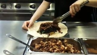 Chipotle Burrito in the making