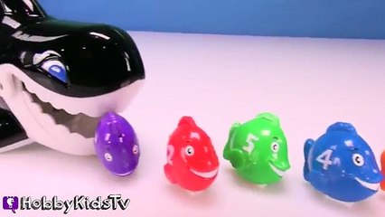 COUNTING Guppies 1 5 and Learn Colors! Whale Shark Chases Guppies HobbyBabyTV