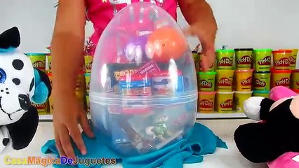 Huevo Sorpresa Gigante de Rubble de la Patrulla Canina Paw Patrol de Plastilina Play Doh e