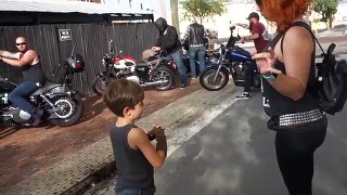 6 yr Old Leads Motorcycle Ride | A Biker is Born
