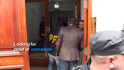 Argentine police search homes of ex-president Kirchner