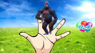 Finger Family Rhymes Gorilla Singing Cartoon Animated Song | Finger Family Nursery Kids So