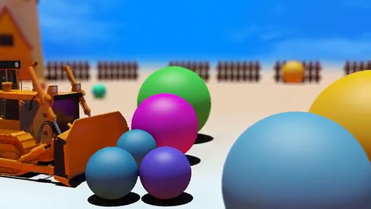 VIDS for KIDS in 3d (HD) Bulldozer and Big Balls at work for Children AApV