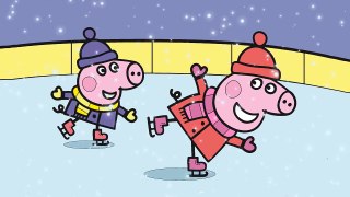 Peppa Pig Ice Skating Coloring Book Pages Kids Fun Art Coloring Video For Kids