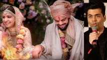 Anushka Sharma & Virat Kohli wedding pics provokes to Karan Johar to get married | FilmIBeat
