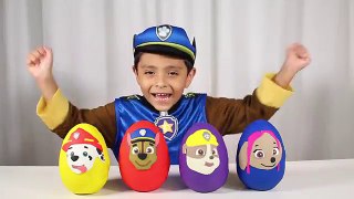 NEW Paw Patrol Play Doh Surprise Eggs Toys for Kids! Chase Marshall Rubble Zuma Sky Kids C